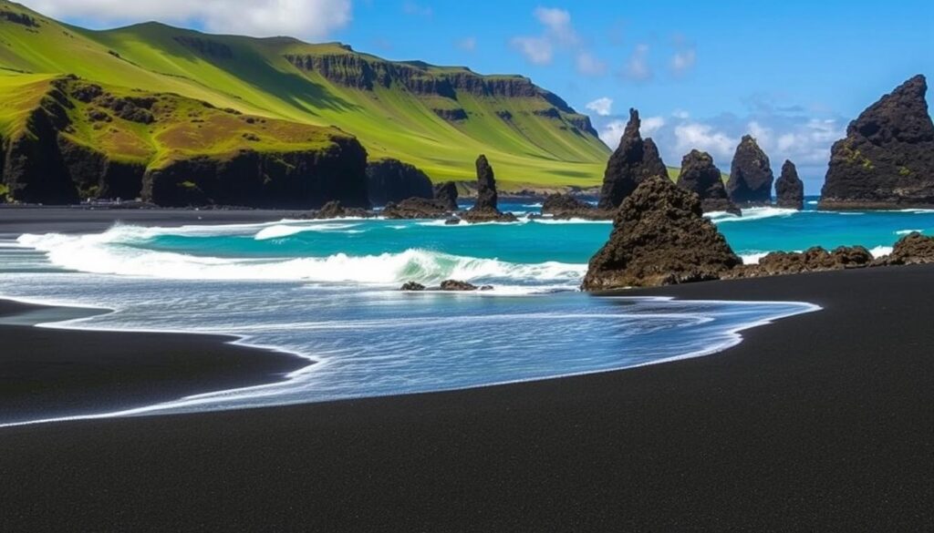 Azores volcanic beaches