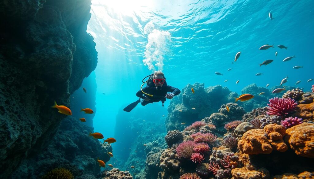 Diving in Malta's crystal-clear waters