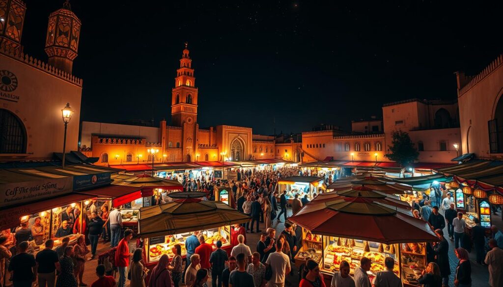 Jemaa el-Fnaa at night