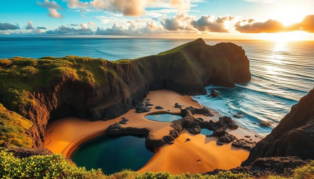 Mosteiros beach volcanic landscape