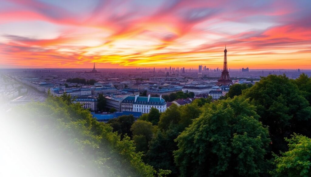 Paris panoramic views from Montmartre