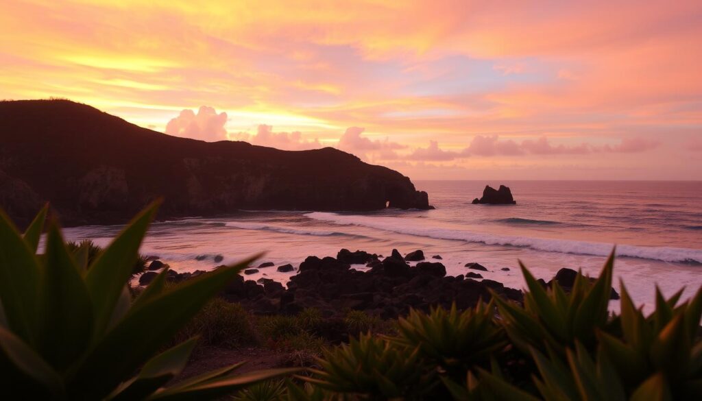 Punta Cometa sunset view