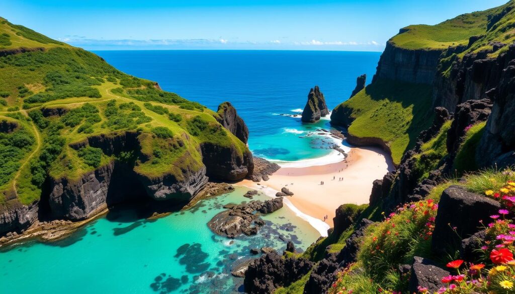 Scenic Azores beaches on São Jorge Island