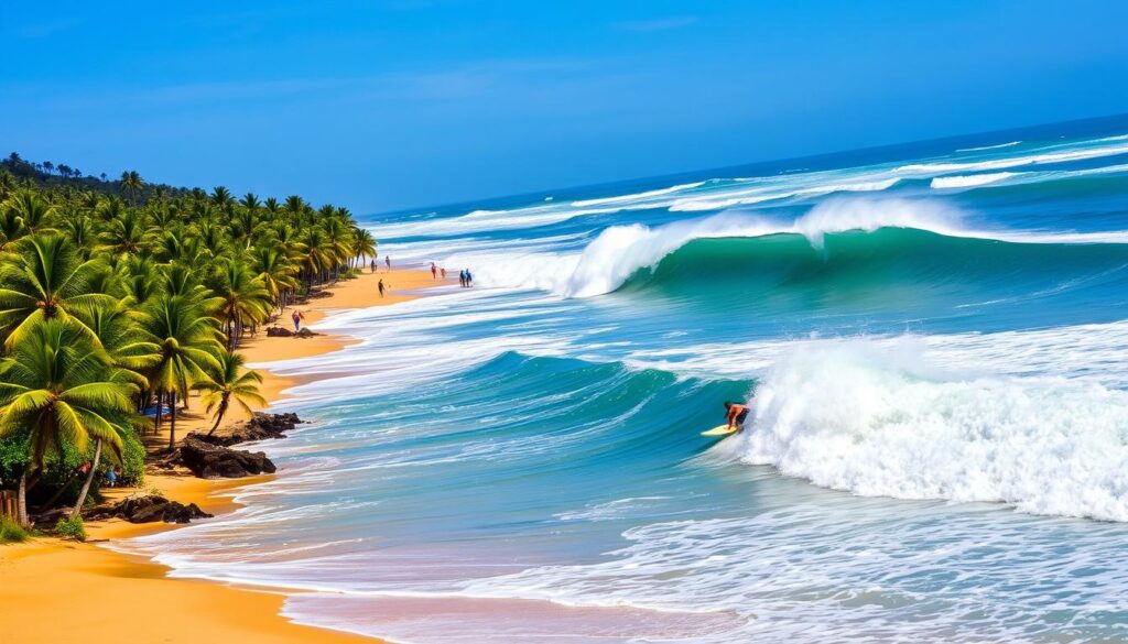 Surfing in Guatemala at El Paredon beach