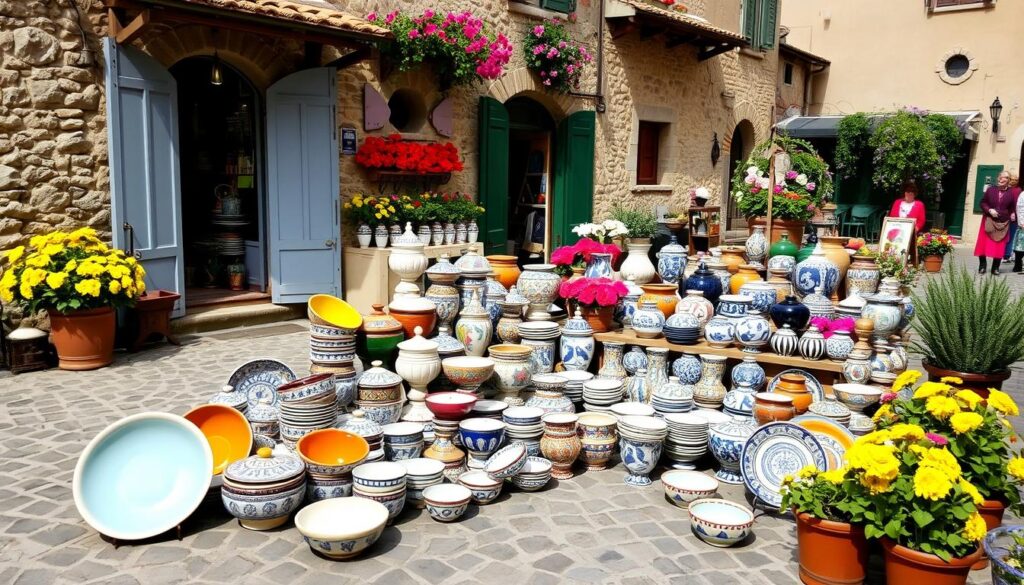 Tuscan ceramics in Pienza Italy