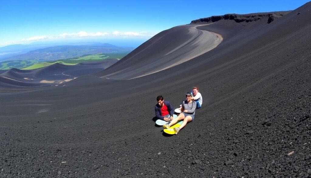 Volcano boarding at Cerro Negro